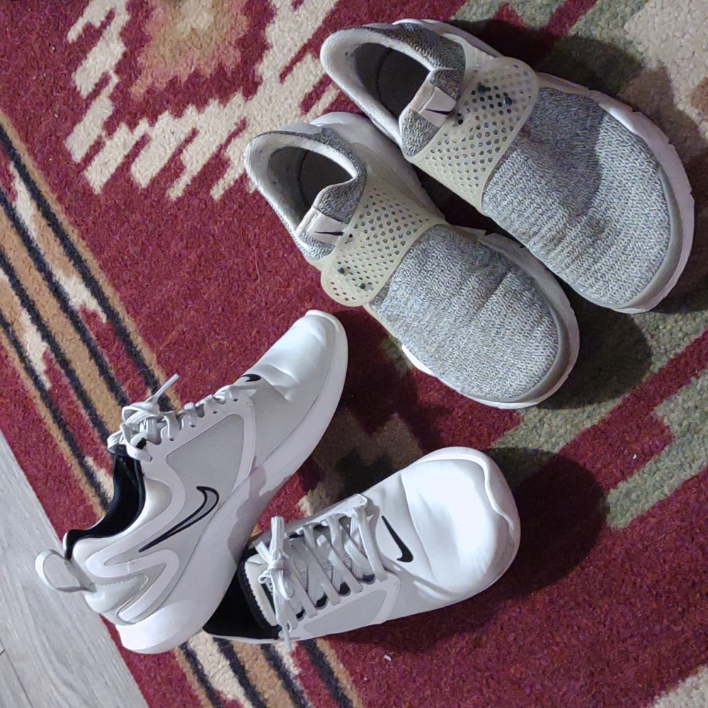 2 pair Nike running shoes
